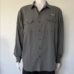 Baitium Elite Performance Fishing Shirt Men’s 2XL Long Sleeve Button Down UPF